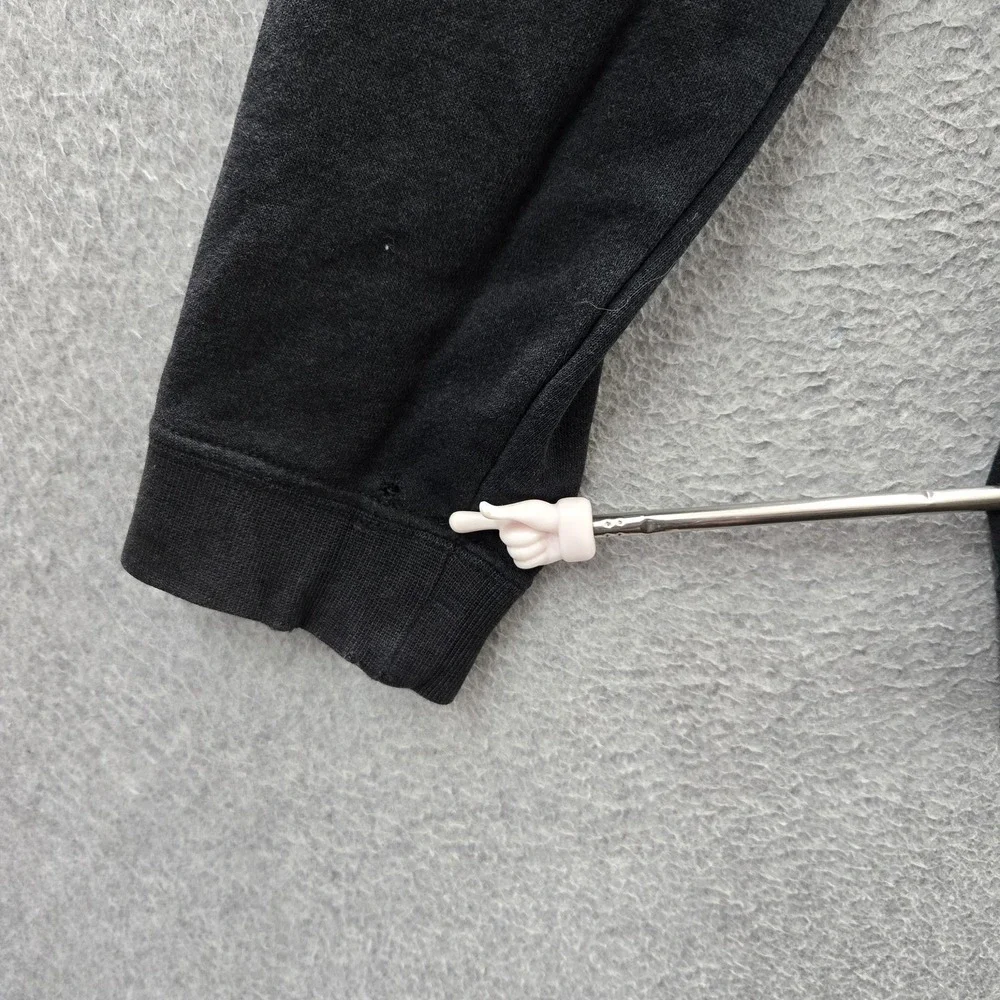 Nike Men Hoodie L Black Fleece Swoosh CI1192-010 Pullover Logo READ